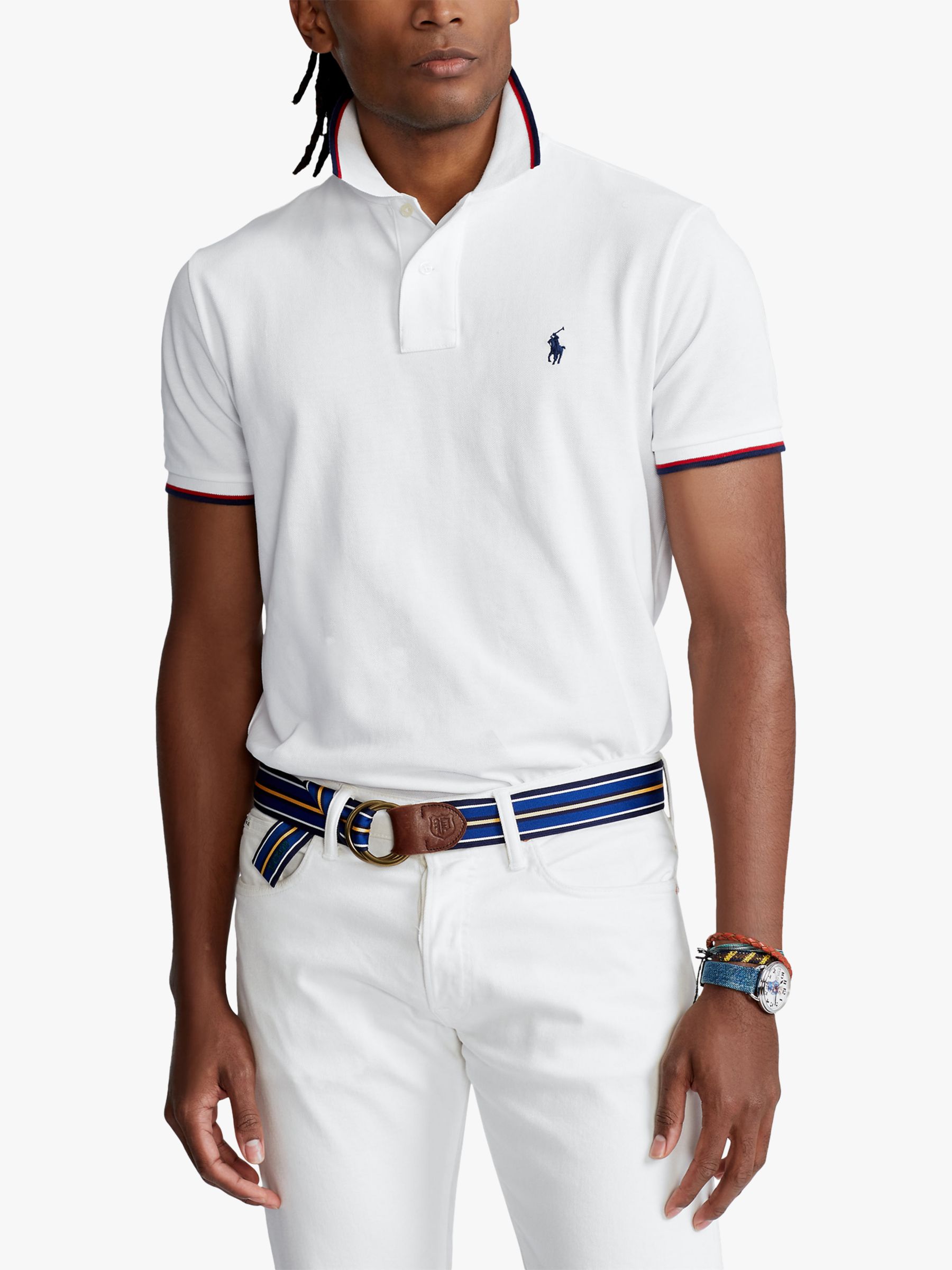 Polo Ralph Lauren Custom Slim Polo Shirt, White