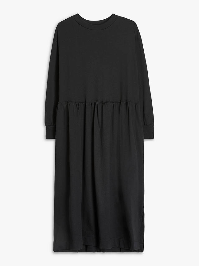 Kin Long Sleeve Drop Waist Jersey Dress, Black at John Lewis & Partners