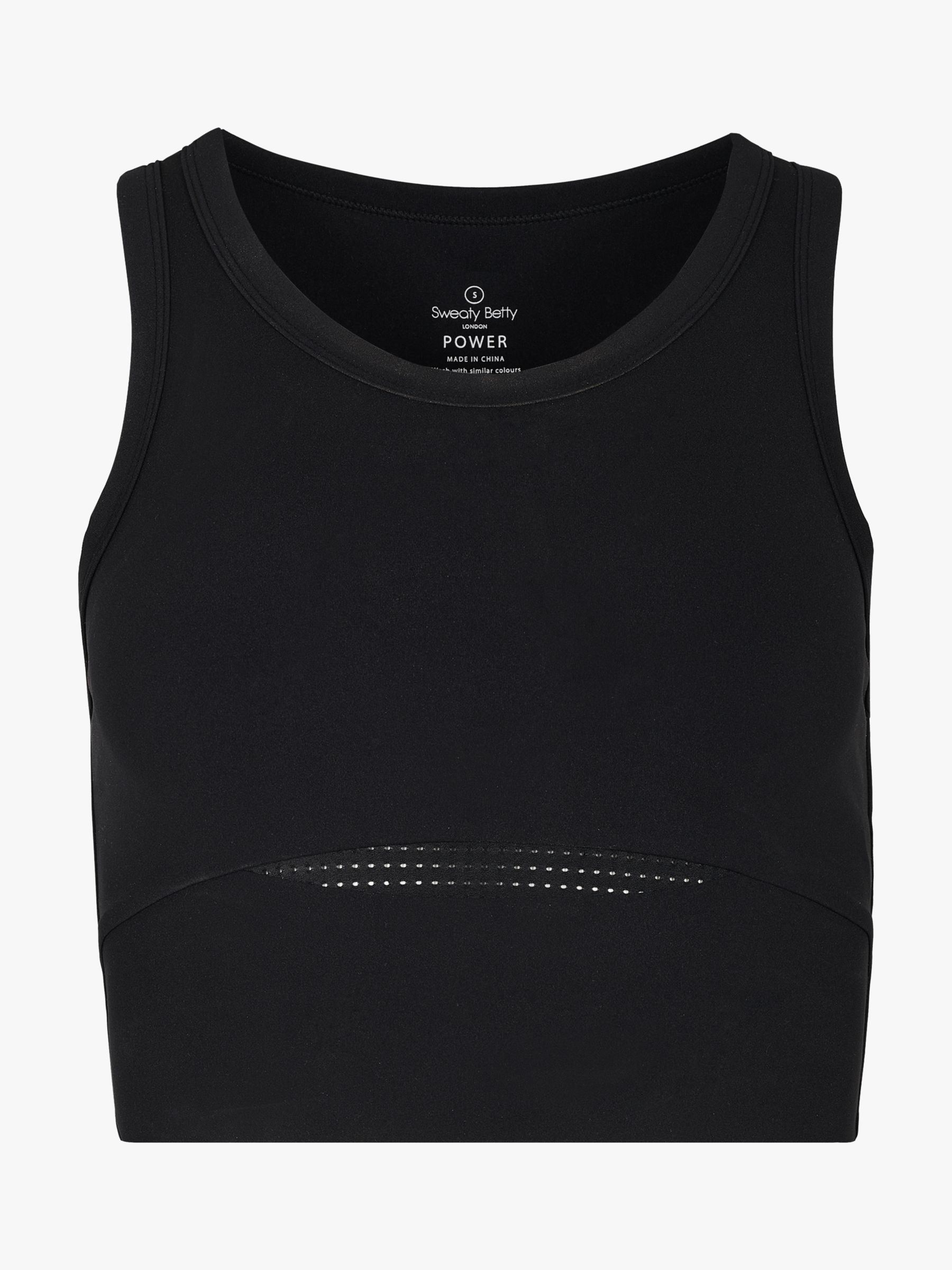 Sweaty Betty Power Frame Workout Vest, Black at John Lewis & Partners