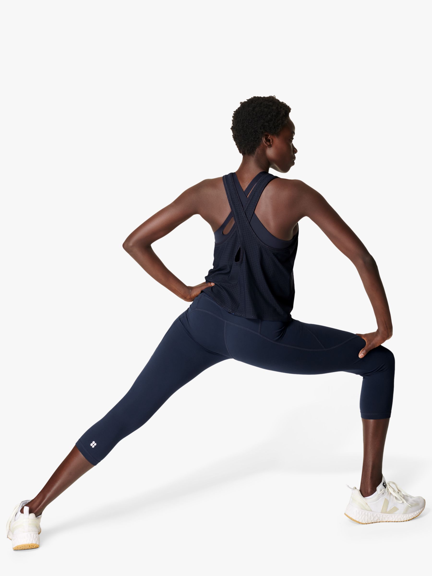 Buy Sweaty Betty Navy Blue Power Cropped Workout Leggings from the Next UK  online shop