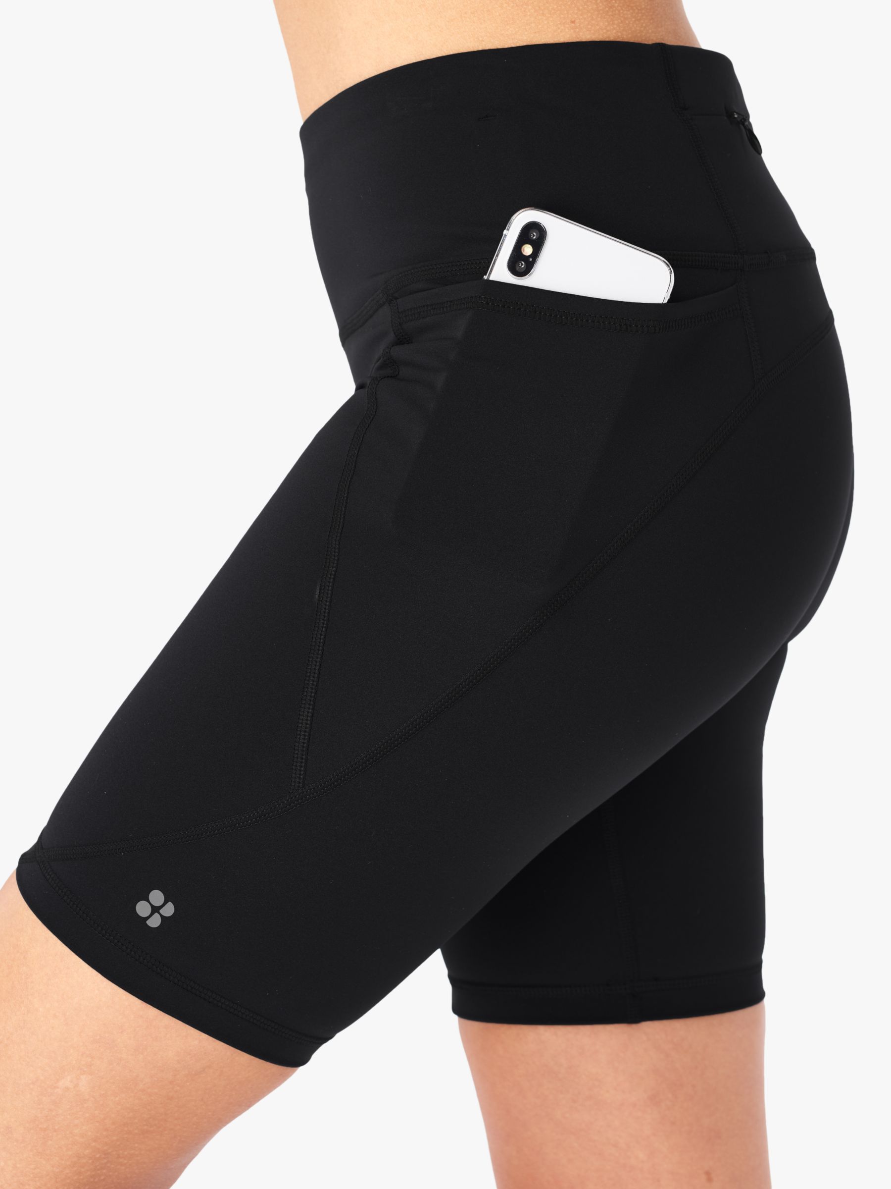 Sweaty Betty Power 9" Gym Shorts, Black, XXS