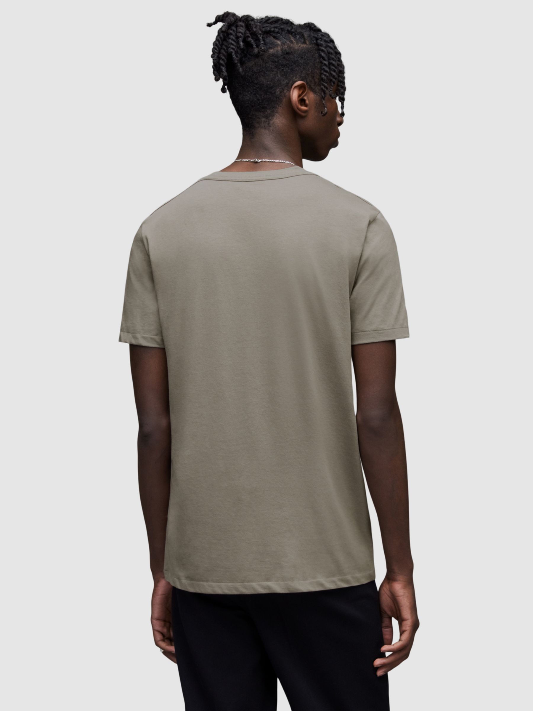 Green Dark Khaki Essential Crew Neck T-Shirt