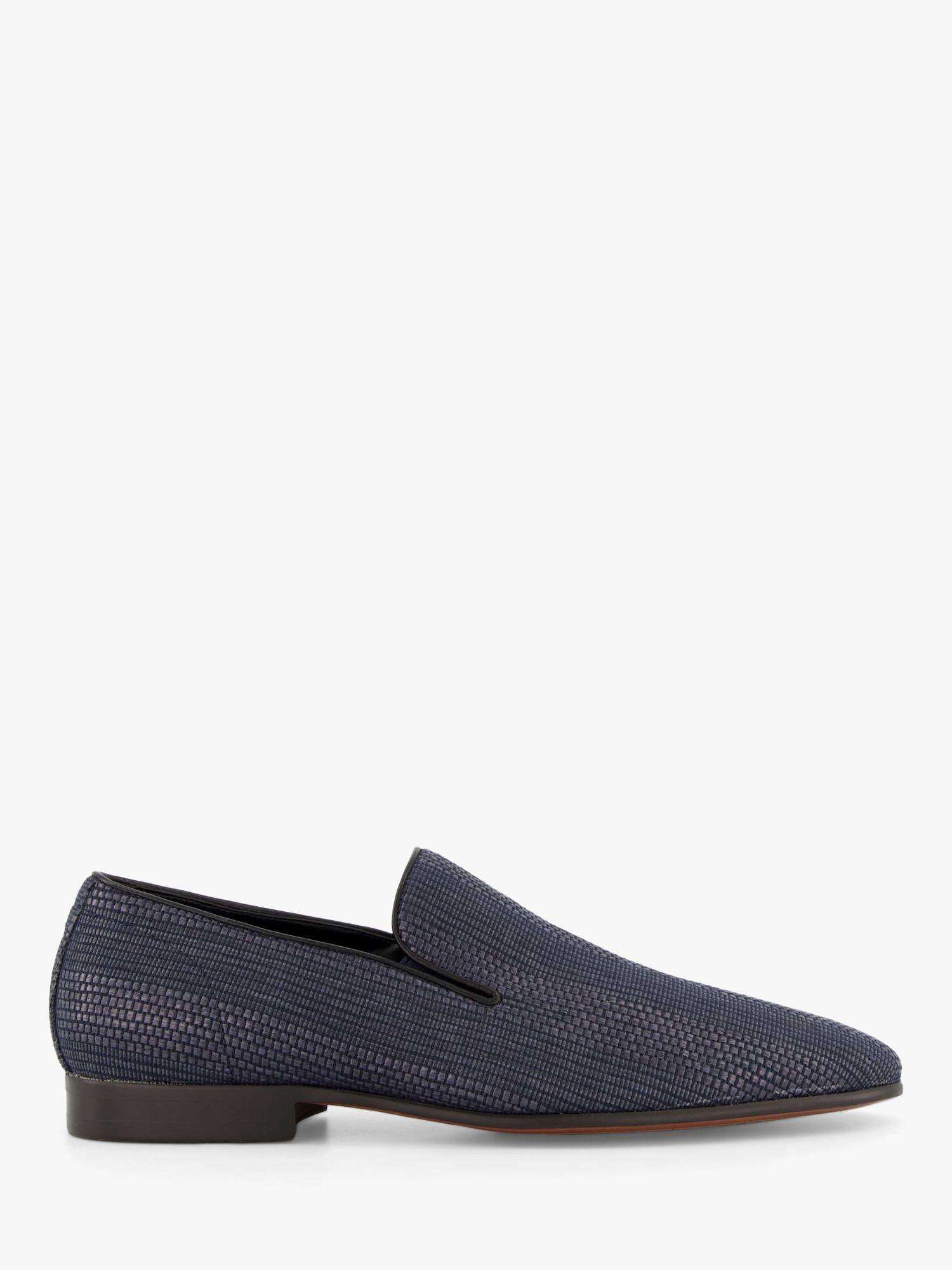 Dune Snorkle Fabric Loafers, Navy