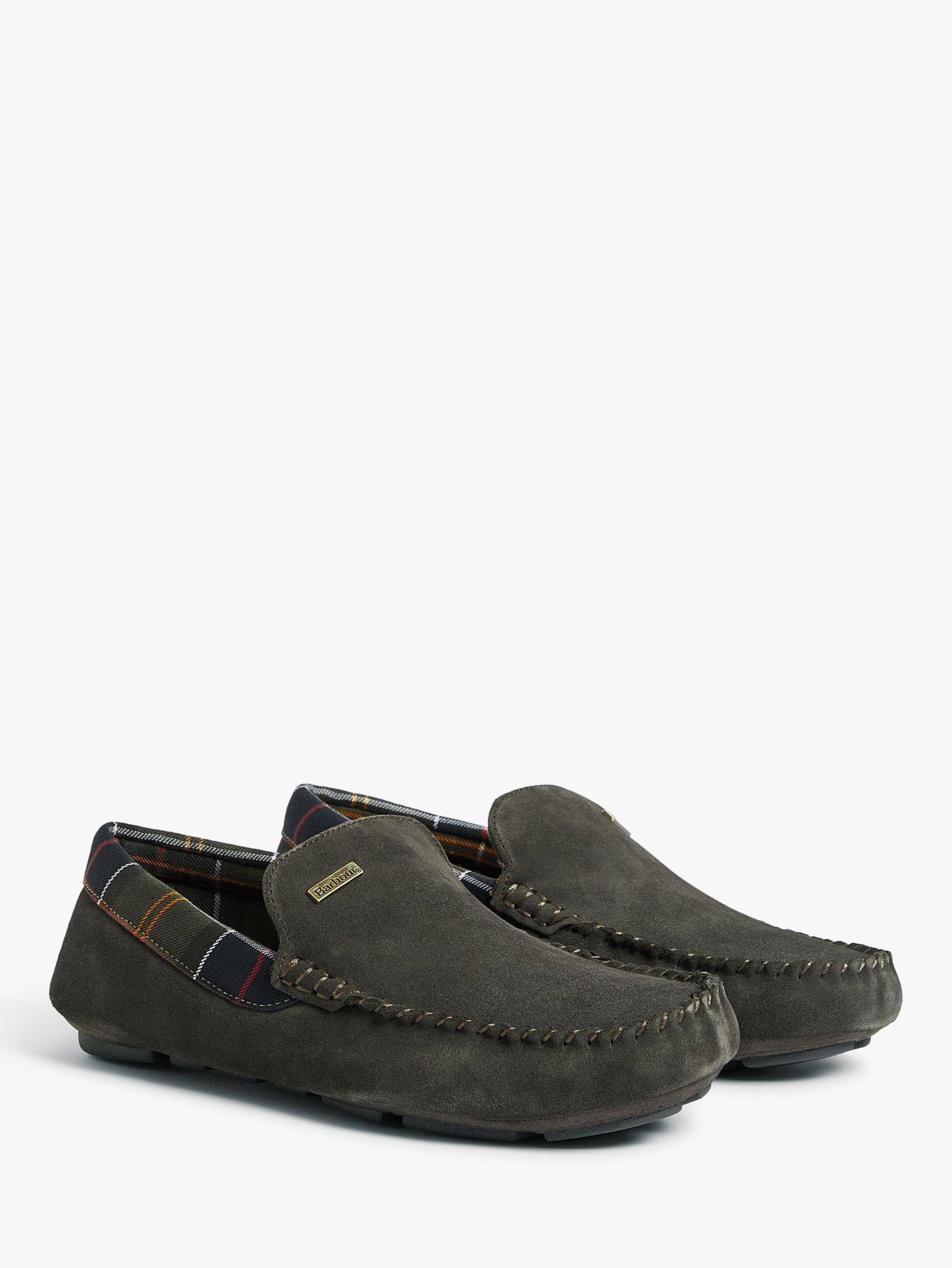 Barbour Barrow Moccasin Slippers, Chocolate