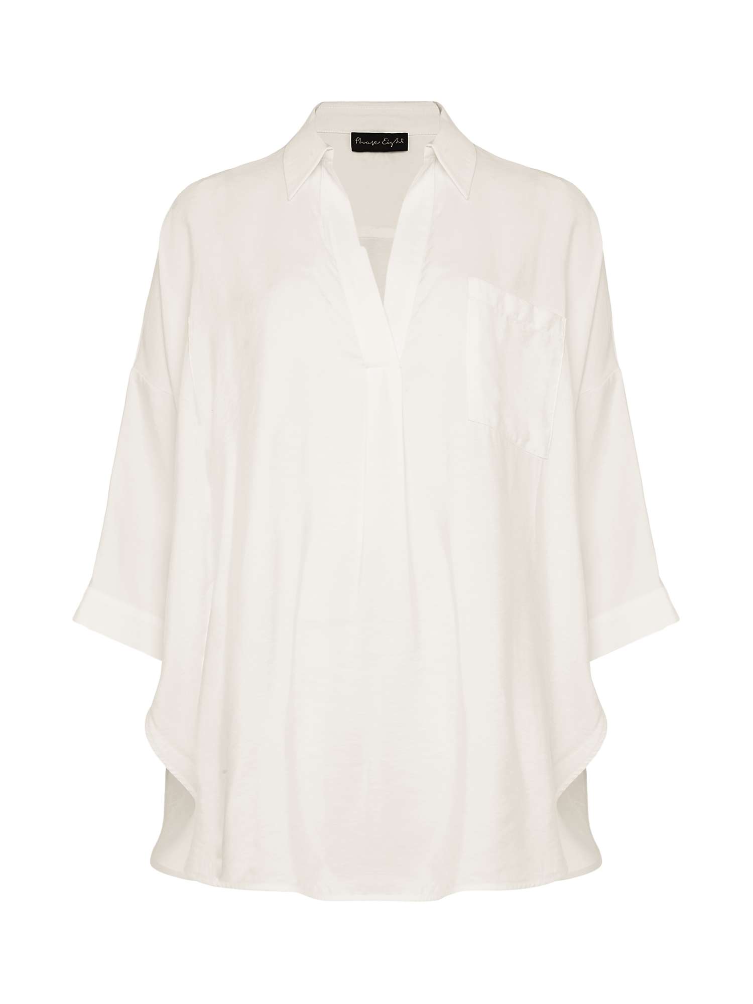 Buy Phase Eight Cynthia Longline Shirt, Ivory Online at johnlewis.com