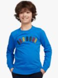Barbour Kids' Oliver Logo Crew Neck Sweatshirt, Bright Blue