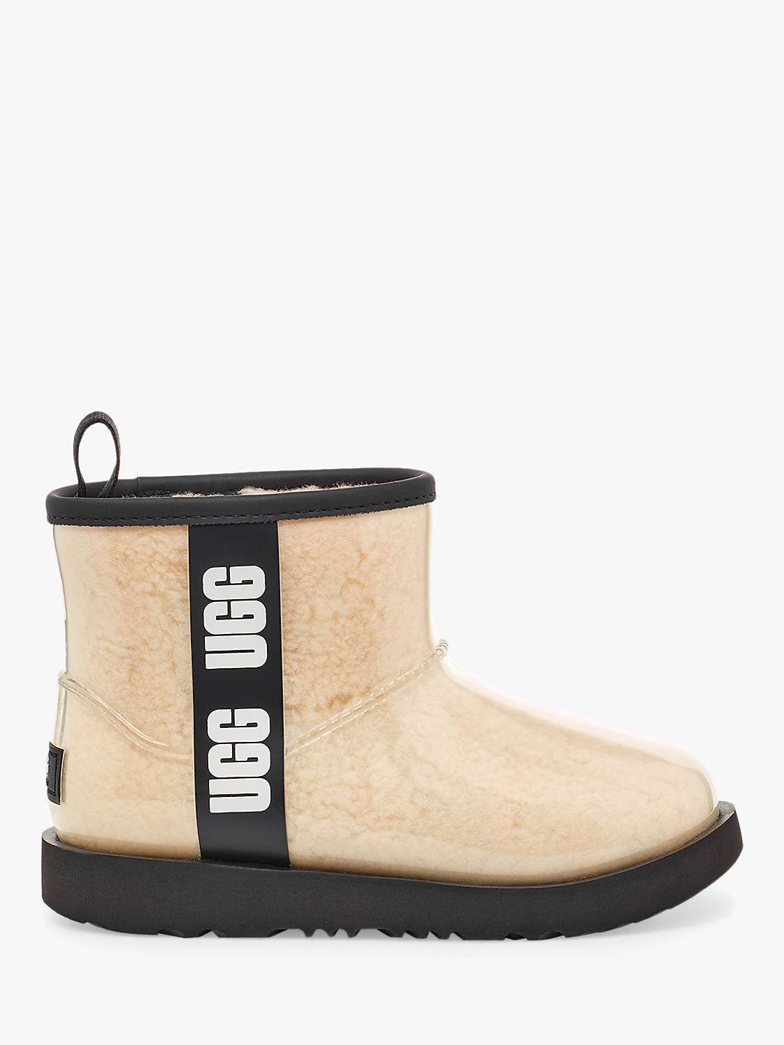 Buy UGG Kids' Classic Clear Mini II Boots, Neutral/Black Online at johnlewis.com