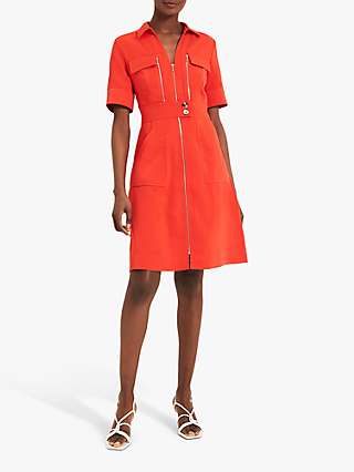 Damsel in a Dress Athena Zip Dress, Orange