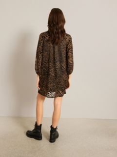 AND/OR Fabienne Leopard Jacquard Dress, Black, 6