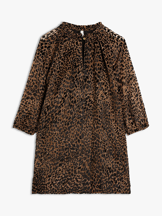AND/OR Fabienne Leopard Jacquard Dress, Black, 6