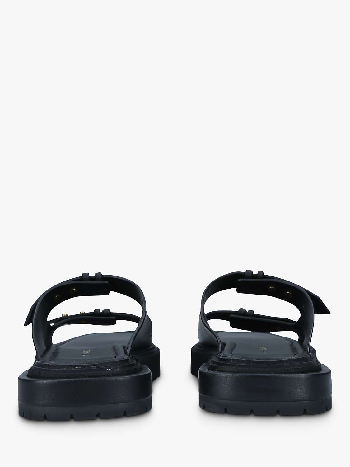 Buy FRAME Le Hayden Leather Sandals, Noir Online at johnlewis.com