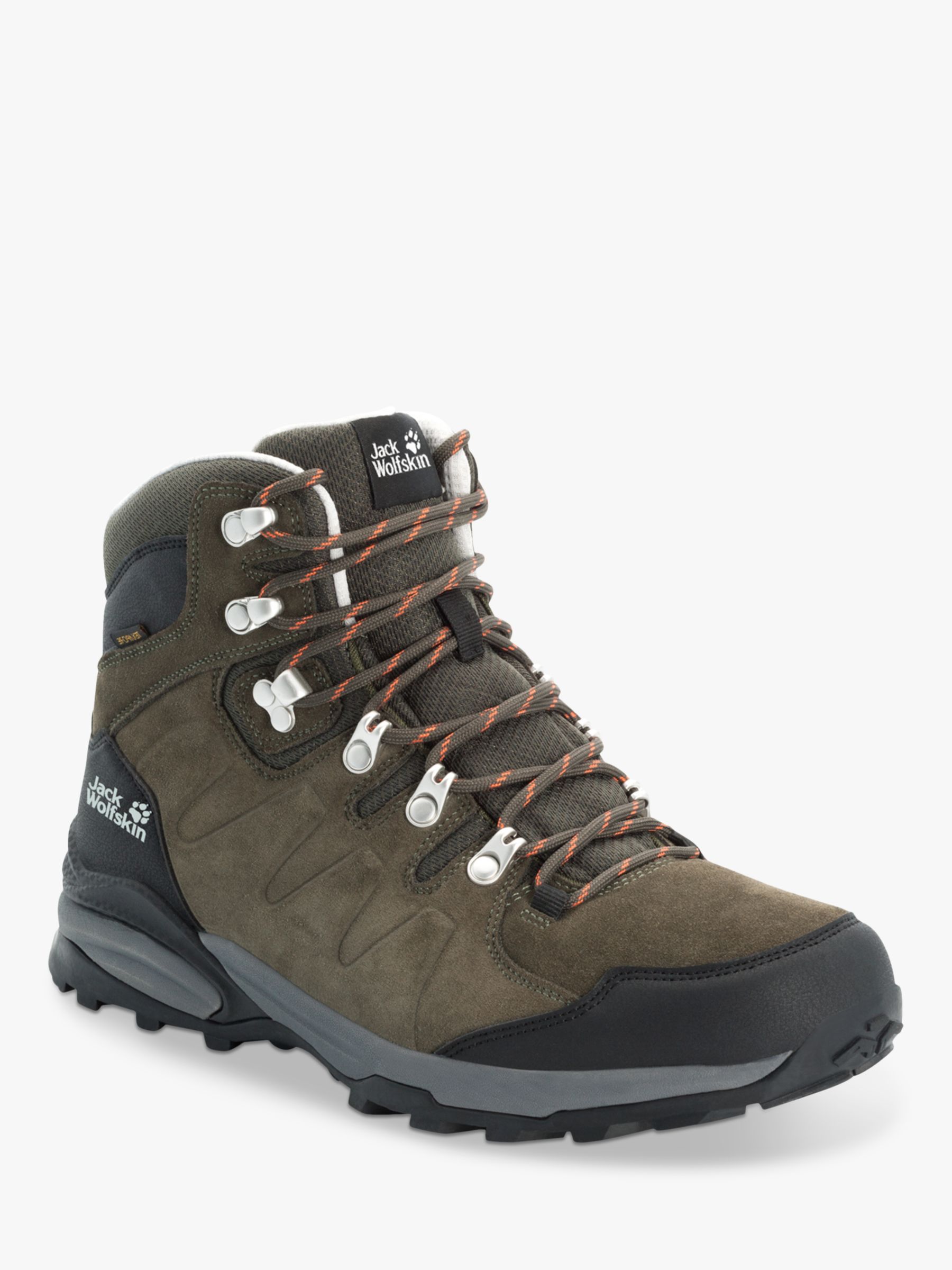 Jack Wolfskin Refugio Texapore Men's Waterproof Walking Boots, Khaki/Phantom, 7