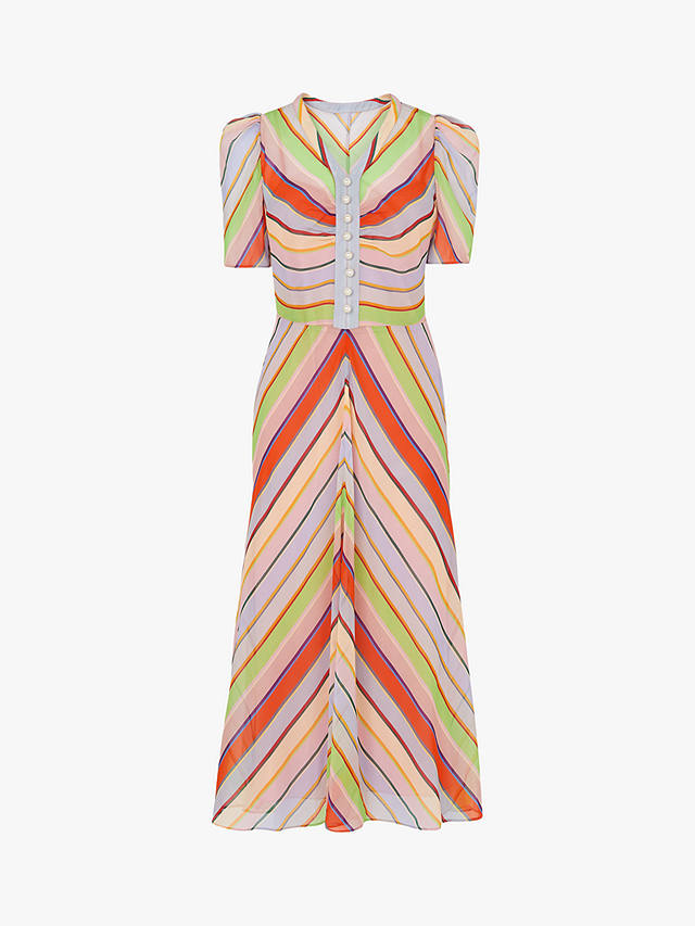 L.K.Bennett x Royal Ascot Holzer Stripe Silk Dress, Multi