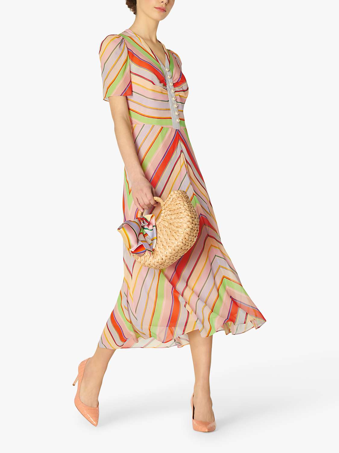 Buy L.K.Bennett x Royal Ascot Holzer Stripe Silk Dress, Multi Online at johnlewis.com