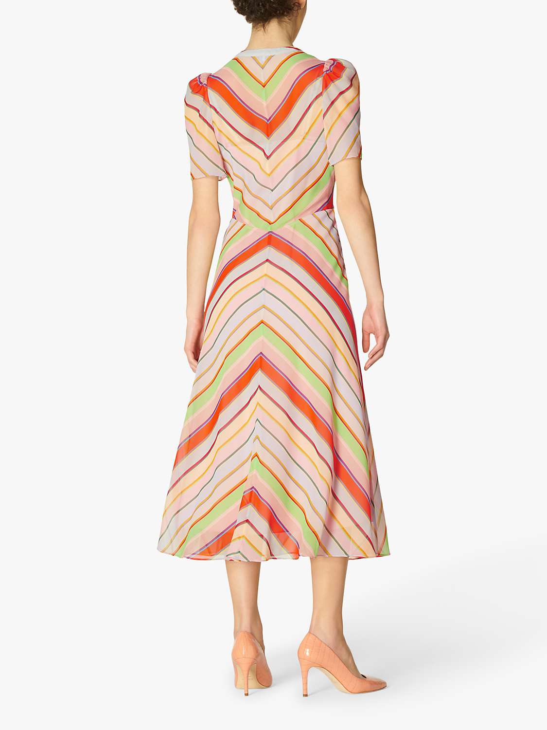 Buy L.K.Bennett x Royal Ascot Holzer Stripe Silk Dress, Multi Online at johnlewis.com