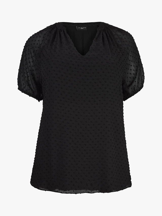 Live Unlimited Dobby Textured Blouse, Black at John Lewis & Partners