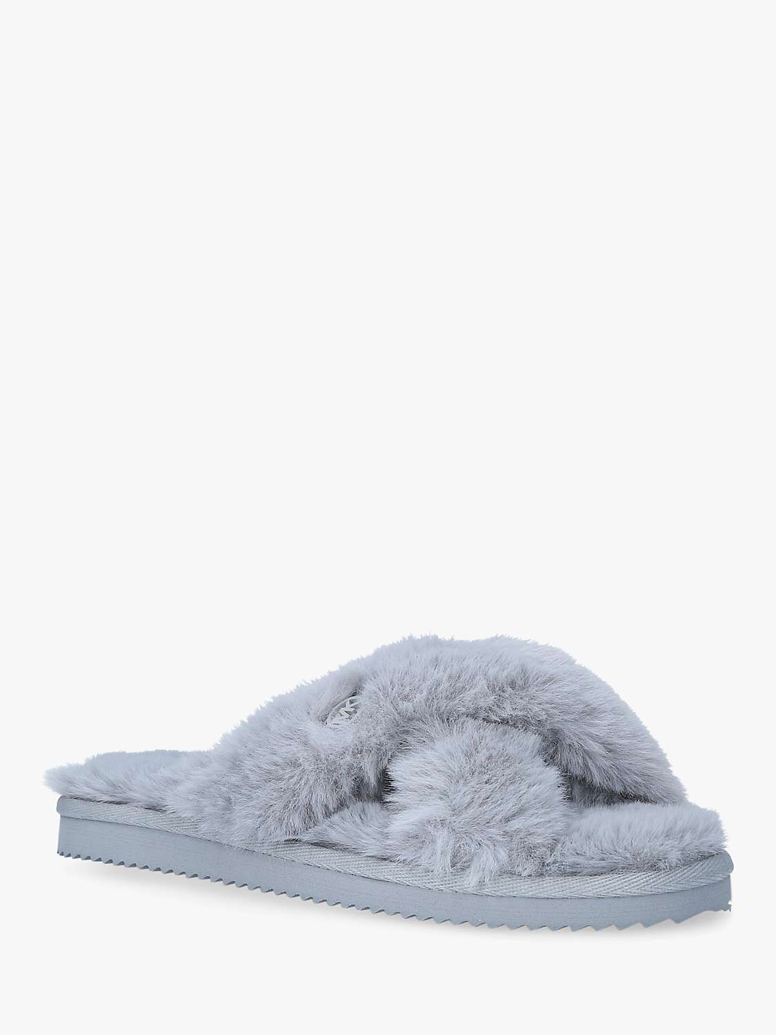 Buy Michael Kors Lala Faux Fur Slider Slippers, Mid Grey Online at johnlewis.com