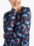 Chelsea Peers Christmas Whale Print Pyjama Set, Blue