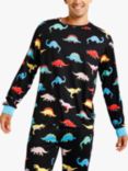 Chelsea Peers Dinosaur Pyjama Set, Black/Multi