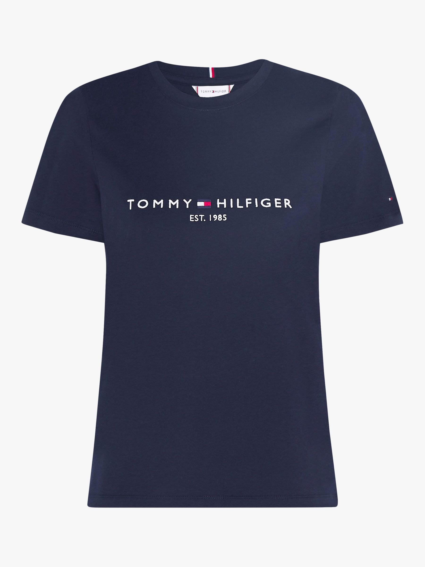 Tommy Hilfiger Curve Organic Cotton Logo T-Shirt Pink