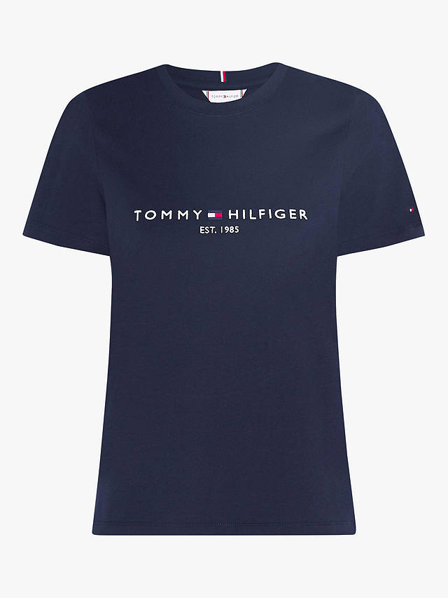 Tommy Hilfiger Heritage Organic Cotton Logo T-Shirt, Desert Sky