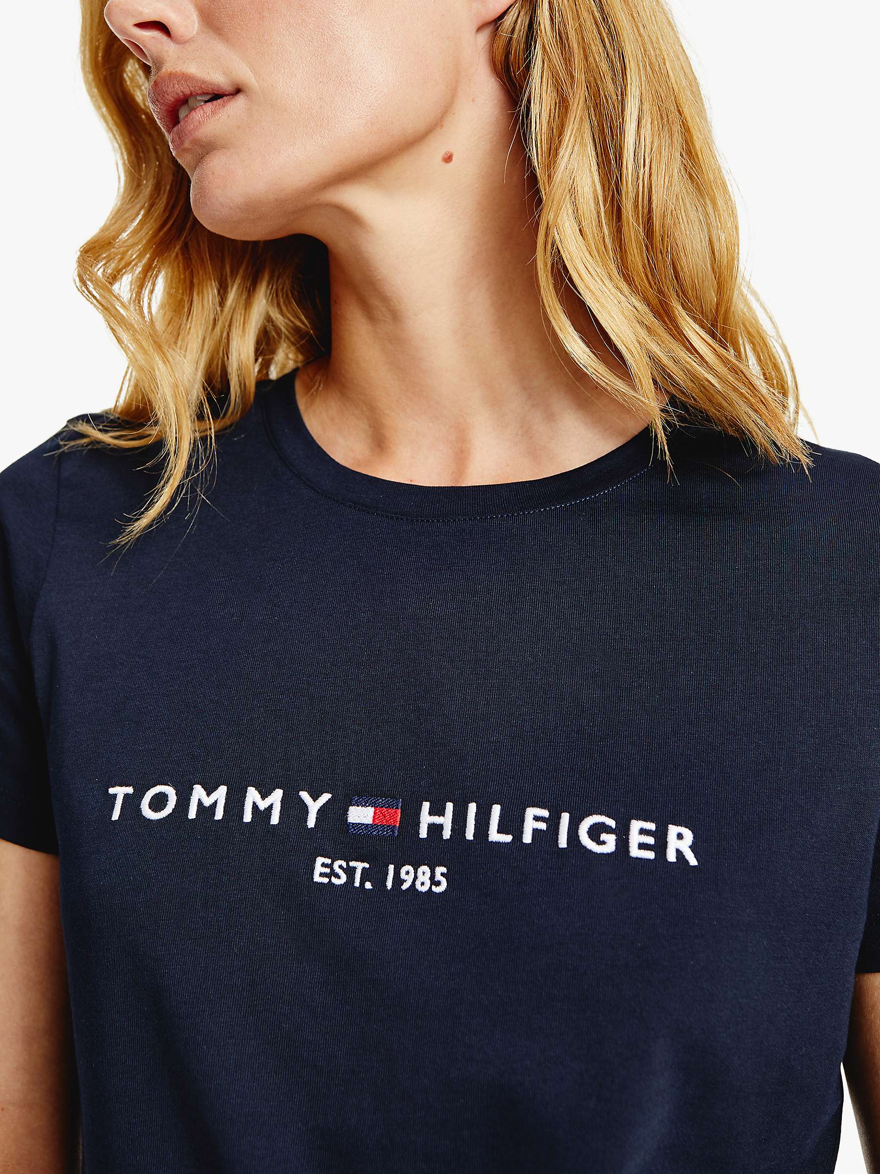 Buy Tommy Hilfiger Heritage Organic Cotton Logo T-Shirt Online at johnlewis.com