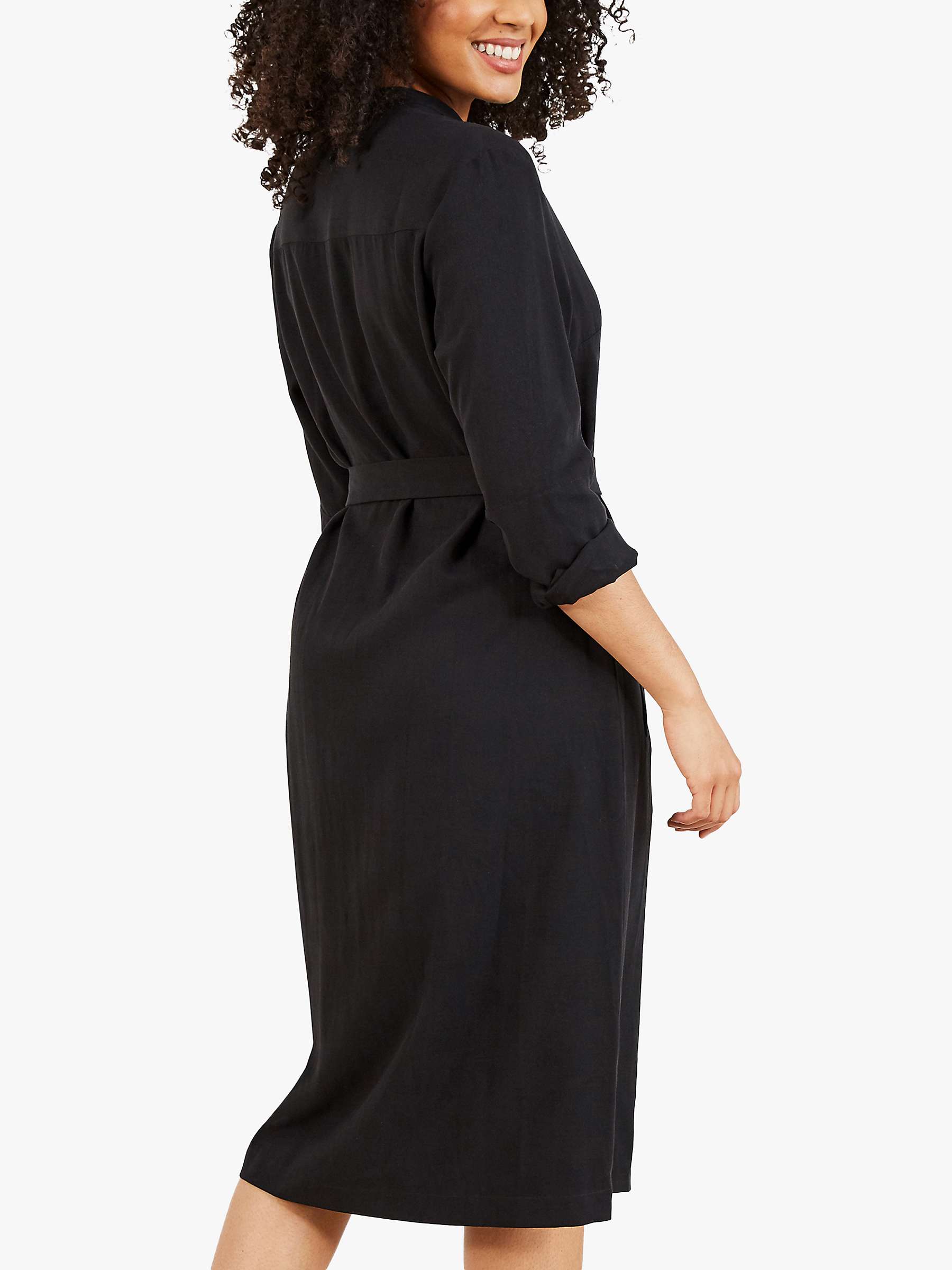Baukjen Emory Textured Shirt Dress, Washed Black at John Lewis & Partners