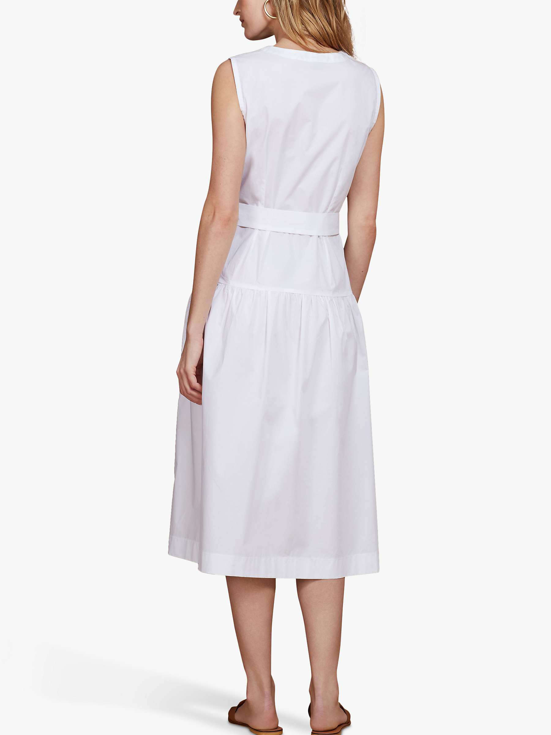 Buy Baukjen Rosetta Sleeveless Cotton Dress, White Online at johnlewis.com