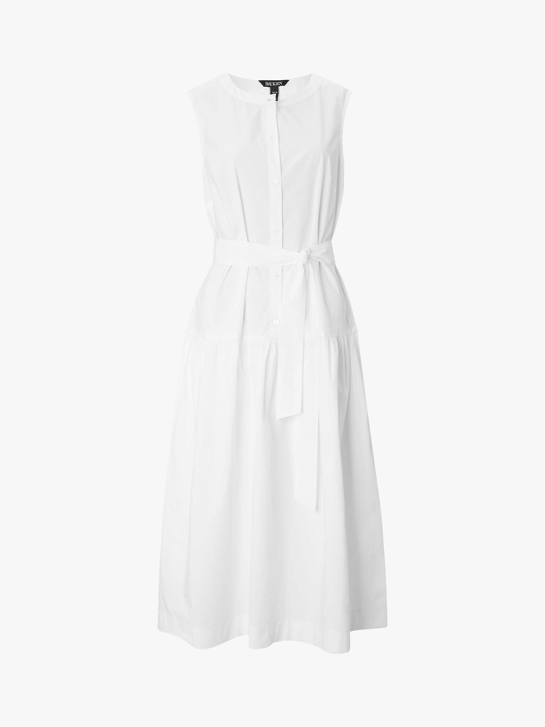 Buy Baukjen Rosetta Sleeveless Cotton Dress, White Online at johnlewis.com