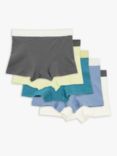ANYDAY John Lewis & Partners Kids' Colourblock Trunks, Pack of 5