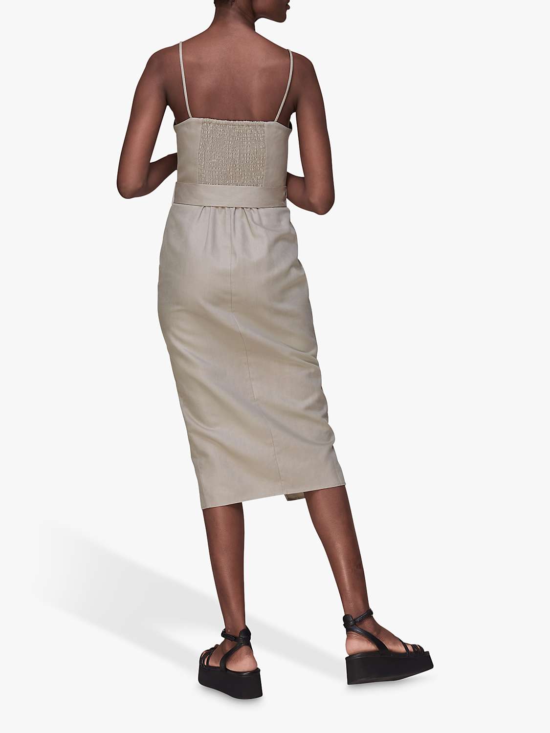 Buy Whistles Zip Front Cami Dress, Neutral Online at johnlewis.com