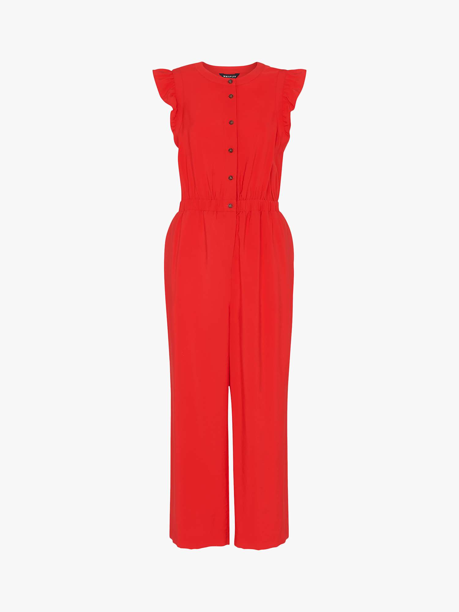 Buy Whistles Frill Sleeve Button Down Jumpsuit Online at johnlewis.com