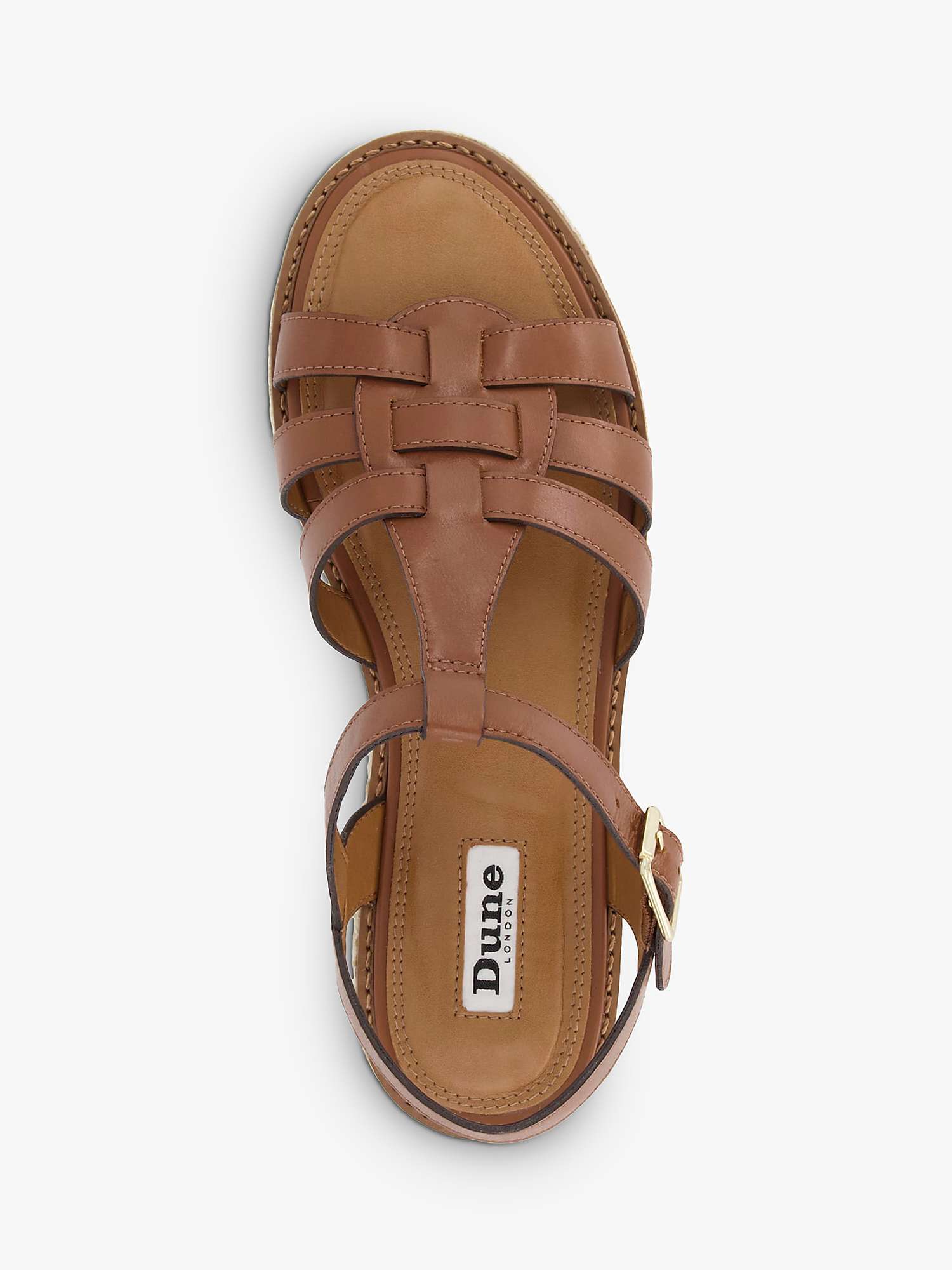 Buy Dune Latch Leather Flatform Espadrille Sandals Online at johnlewis.com