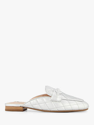 Dune Glories Quilted Leather Backless Loafers