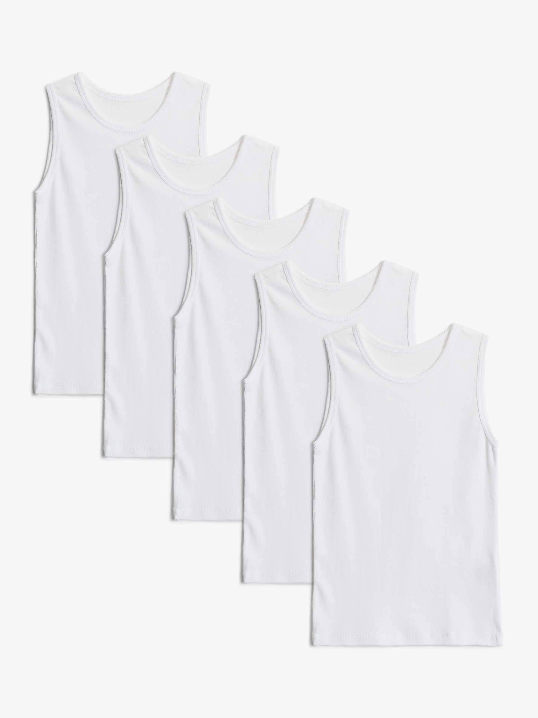 Buy John Lewis Kids' Cotton Singlet Vests, Pack of 5 Online at johnlewis.com