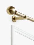 John Lewis & Partners Fixed Eyelet Curtain Pole Kit with Ball Finial, Dia.28mm