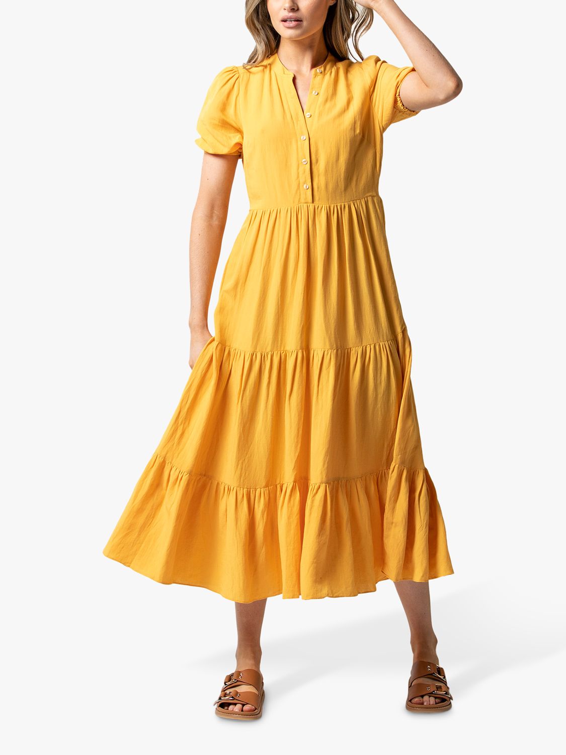 Forever New Camilla Tiered Shirt Dress, Ambers at John Lewis & Partners