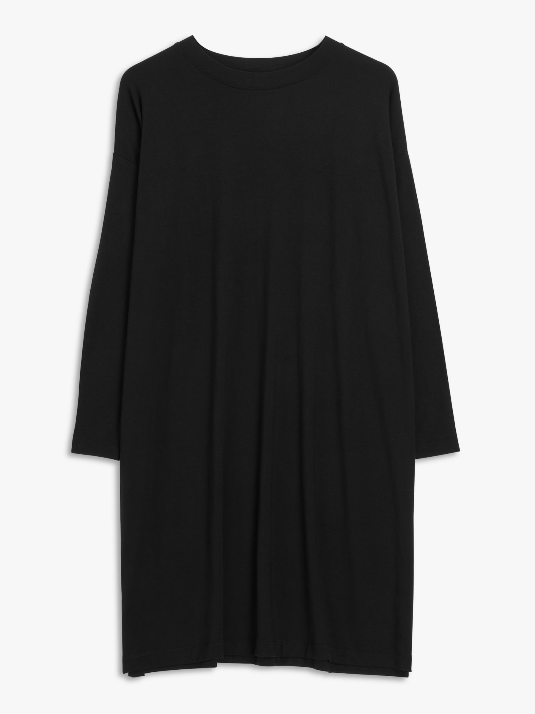 John Lewis ANYDAY Oversized Plain Jersey Dress, Black, XS