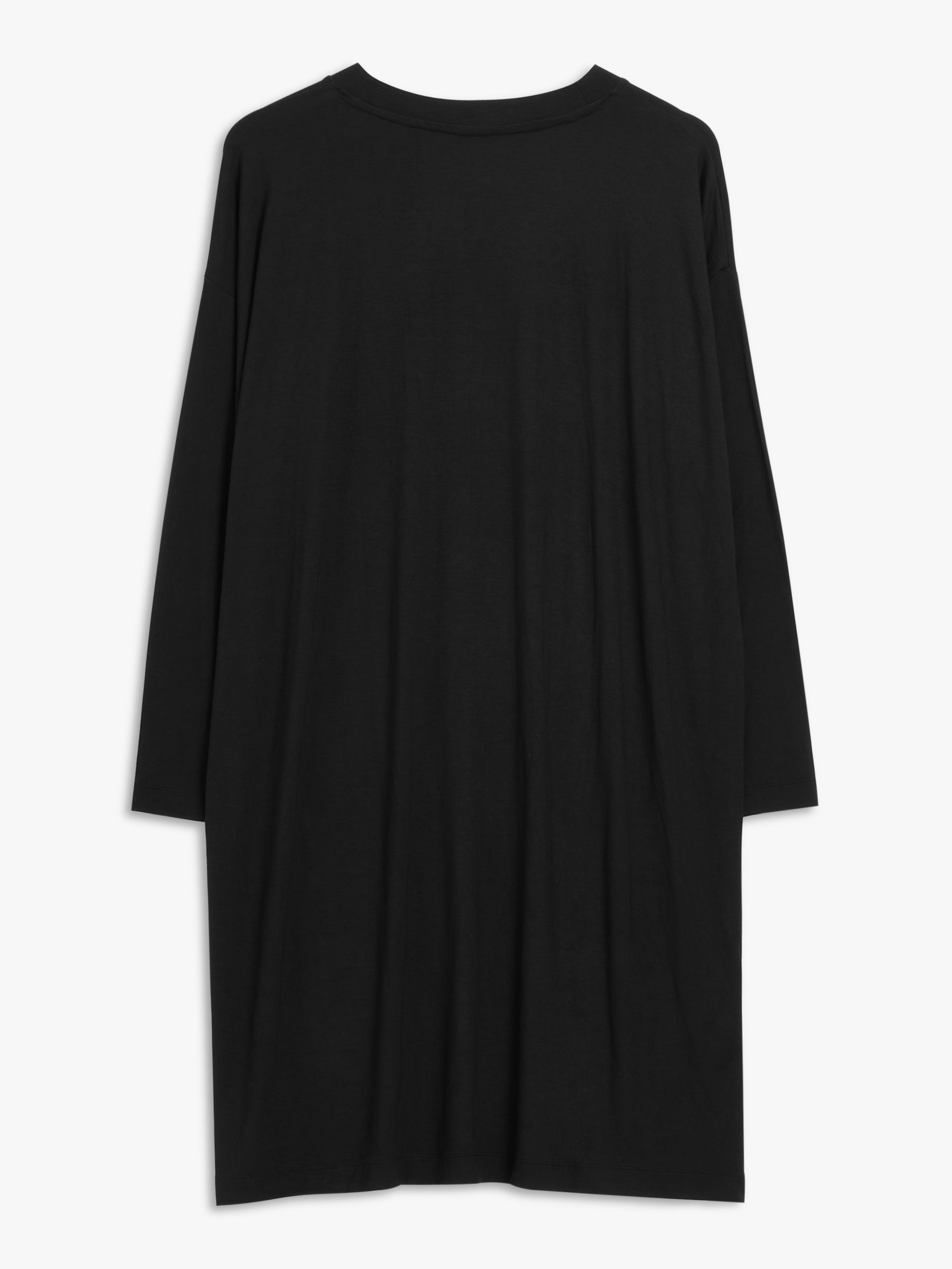 John Lewis ANYDAY Oversized Plain Jersey Dress, Black, XS