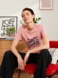ANYDAY John Lewis & Partners LOVE T-Shirt, Amaranth Blush