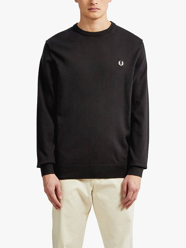 Fred Perry Classic Crew Neck Knit Jumper, Black