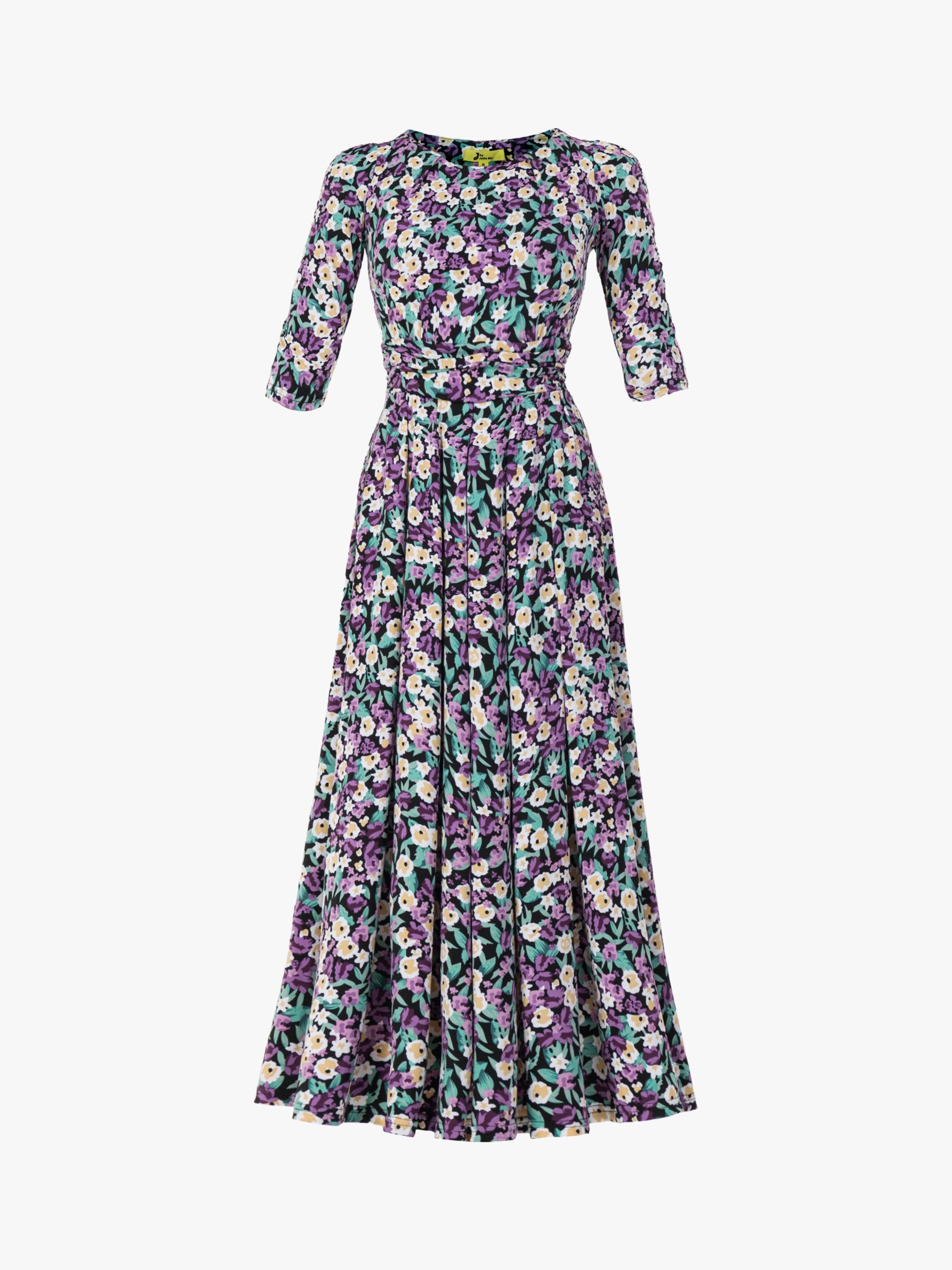 Jolie Moi Pauline Floral Print Maxi Dress, Purple at John Lewis & Partners