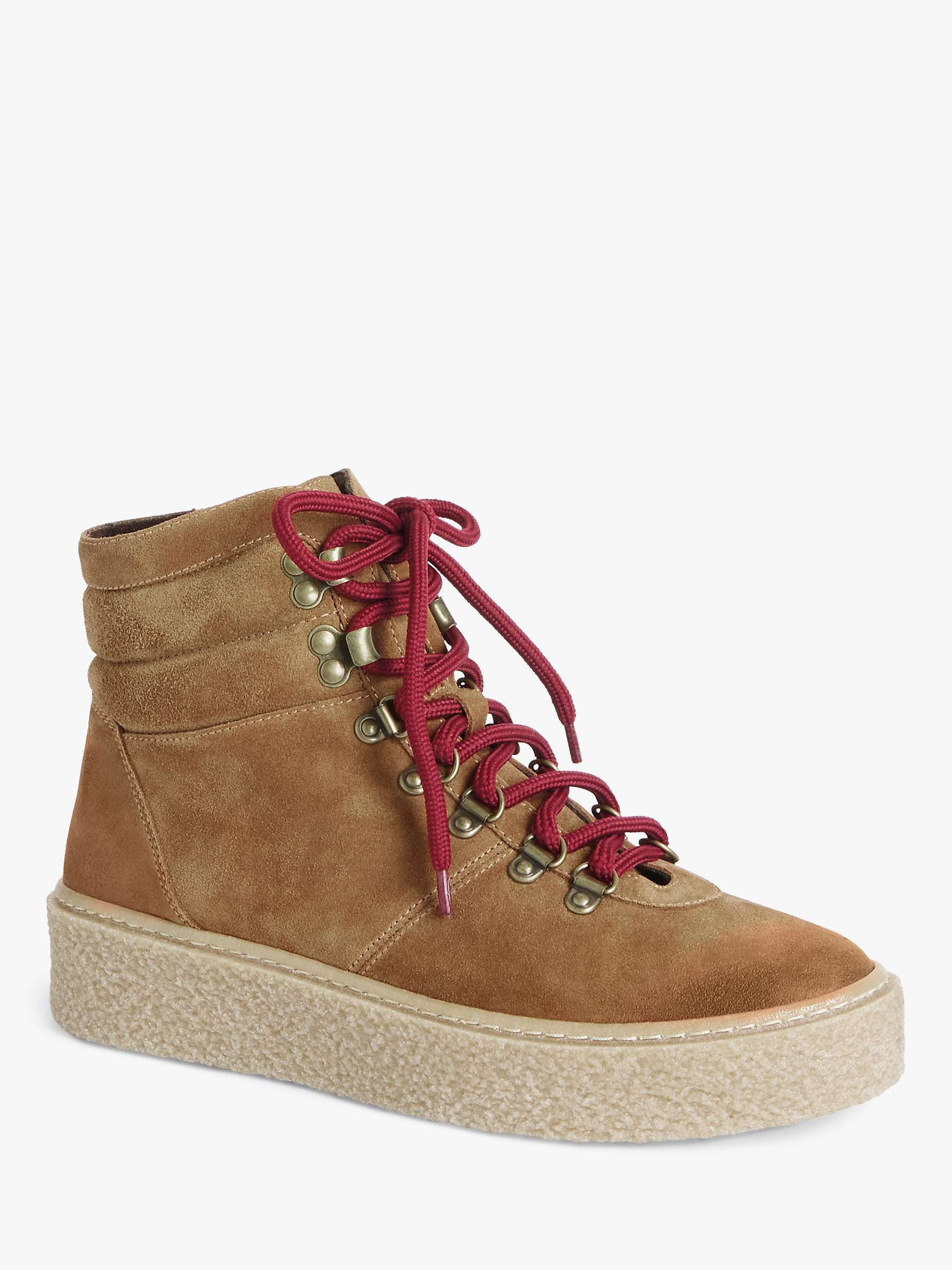 Buy AND/OR Penina Suede Crepe Sole Ankle Boots, Tan Online at johnlewis.com