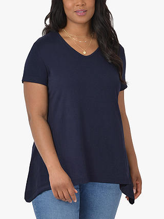 Live Unlimited Curve Round Neck Tee, Navy