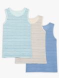 ANYDAY John Lewis & Partners Kids' Striped Vests, Pack of 3, Multi