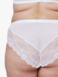 Oola Lingerie Lace and Logo High Waist Knickers, White