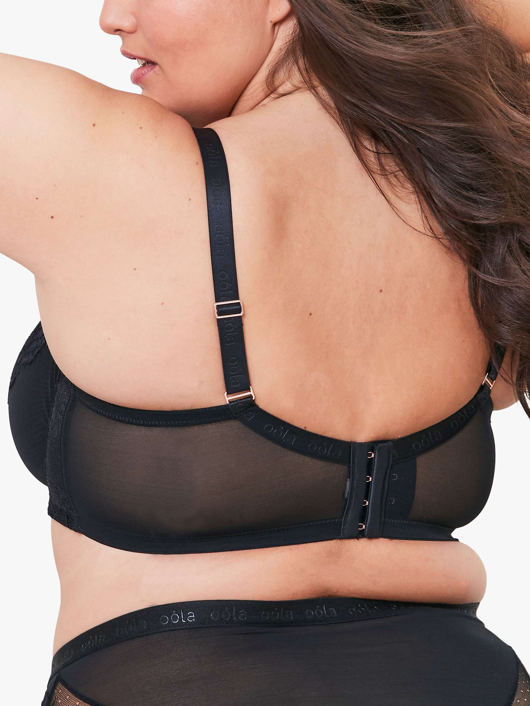 Buy Oola Lingerie Lace and Logo Underwired Bra Online at johnlewis.com