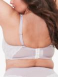 Oola Lingerie Tonal Lace Padded Plunge Bra, Ivory/Nude