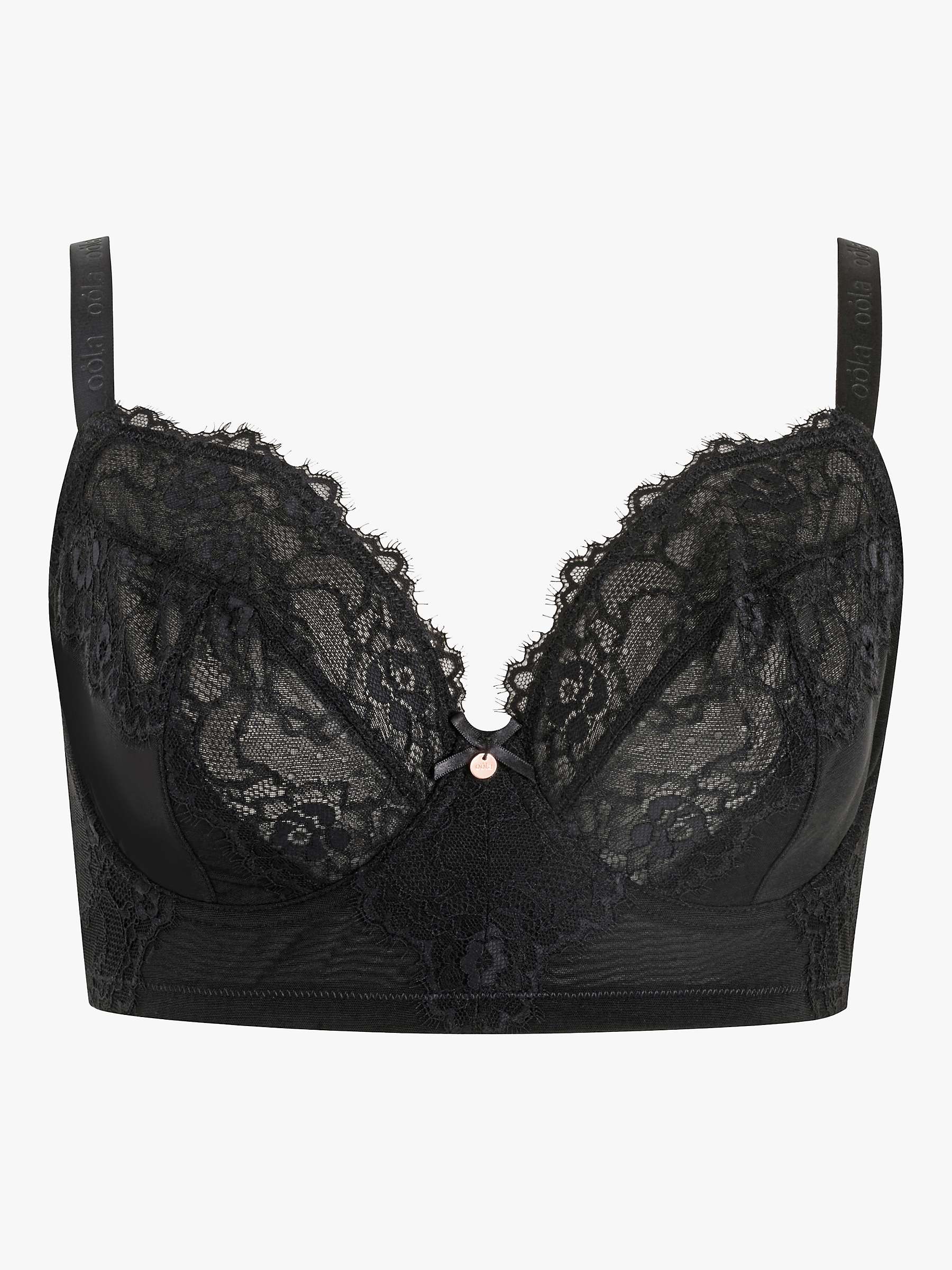 Buy Oola Lingerie Lace and Logo Longline Underwired Bra Online at johnlewis.com