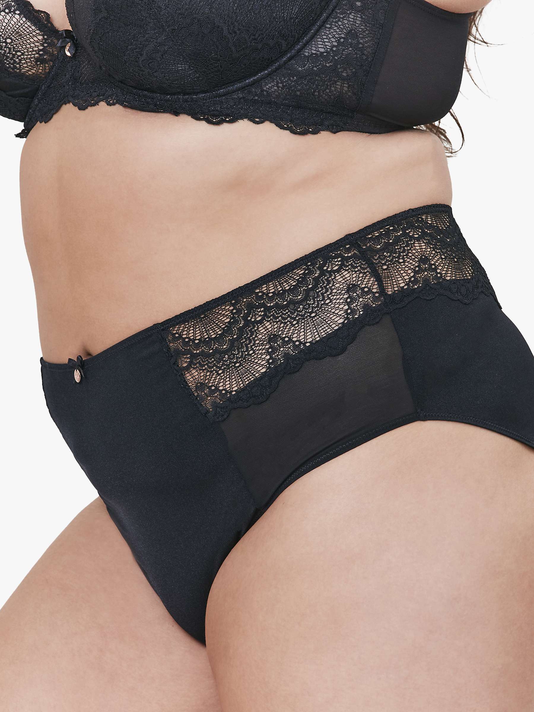 Buy Oola Lingerie Fan Lace High Waist Knickers Online at johnlewis.com